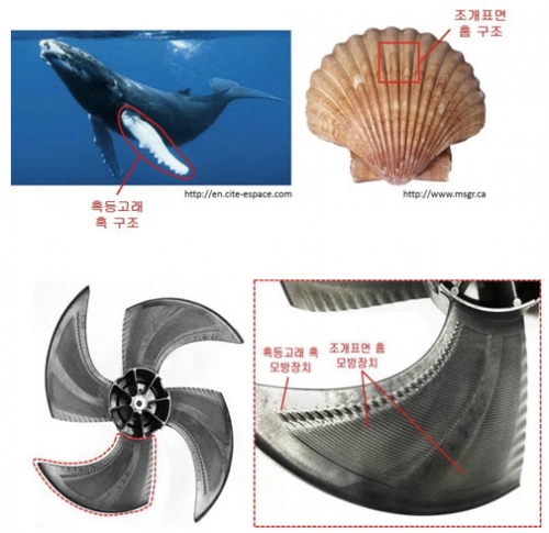 SNU and LG Electronics Develop Fan Imitating Humpback Whale and Clam