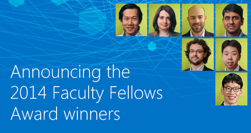 Recipients of the Microsoft Research Faculty Fellowship for 2014