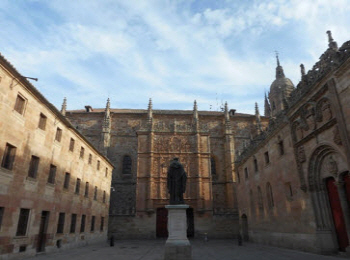 Salamanca itself is a studious and religious city containing the relics of medieval castles and churches
