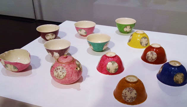 Sho Chiku Bai Tea Bowl Set (early 20th century) by the 12th Shim Soo Kwan