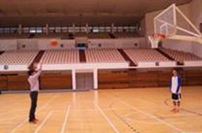 Basketball shooting game during the Opening Ceremony